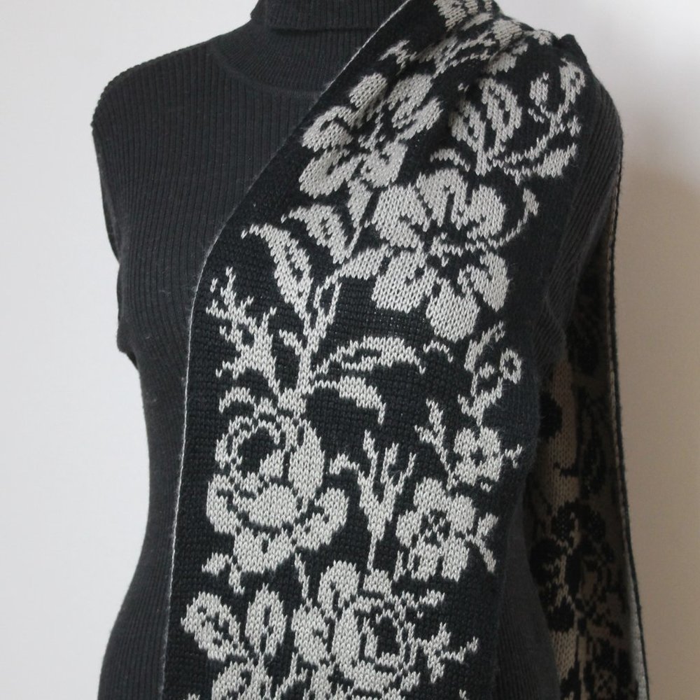 Handmade knit scarf.Double Knitted scarf.Knitted reversible scarf, Gift for Her